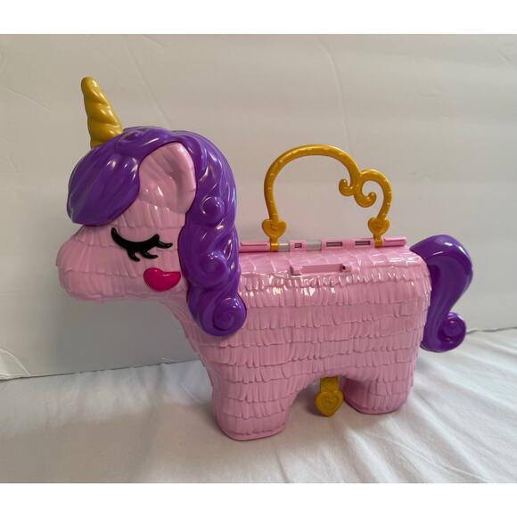 Polly Pocket‎ Unicorn Party Compact Playset - no wings - Picture 1 of 12
